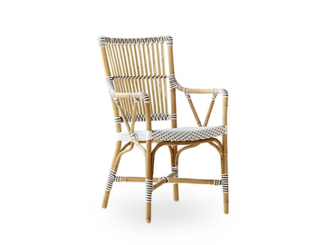 MONIQUE - Rattan and tFibre® chair with armrests by Sika Design - view 2
